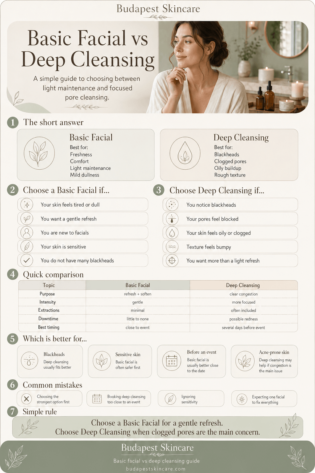 Basic Facial vs Deep Cleansing: How to Choose